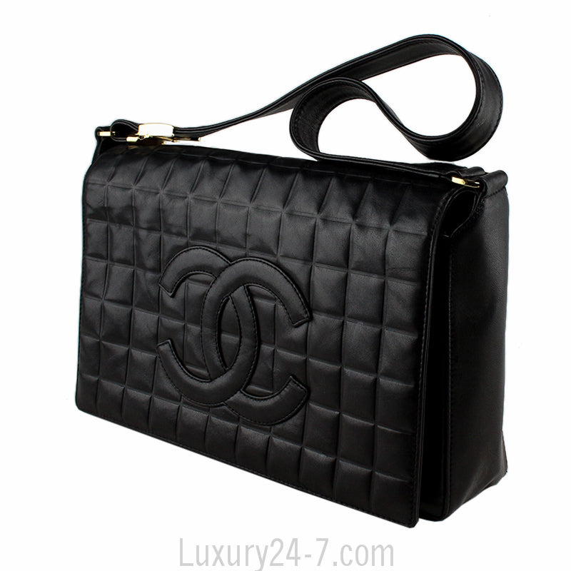 Chanel Vintage Black Shoulder Tote