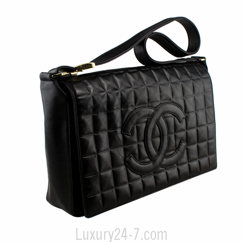 Chanel Vintage Black Shoulder Tote