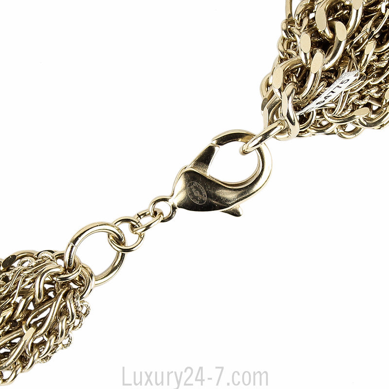 Chanel 2015 Enamel & Chain Necklace New