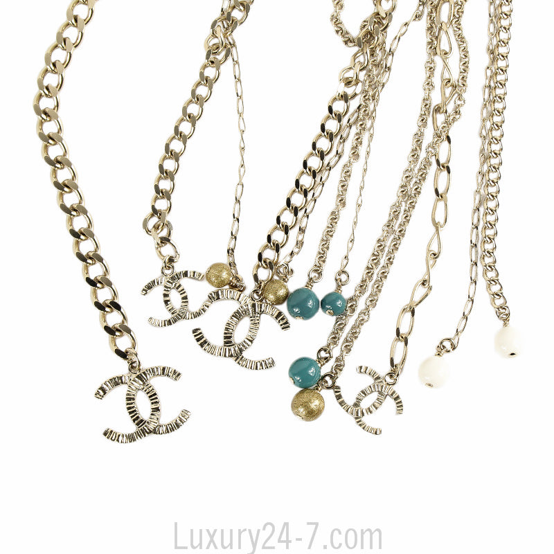 Chanel 2015 Enamel & Chain Necklace New