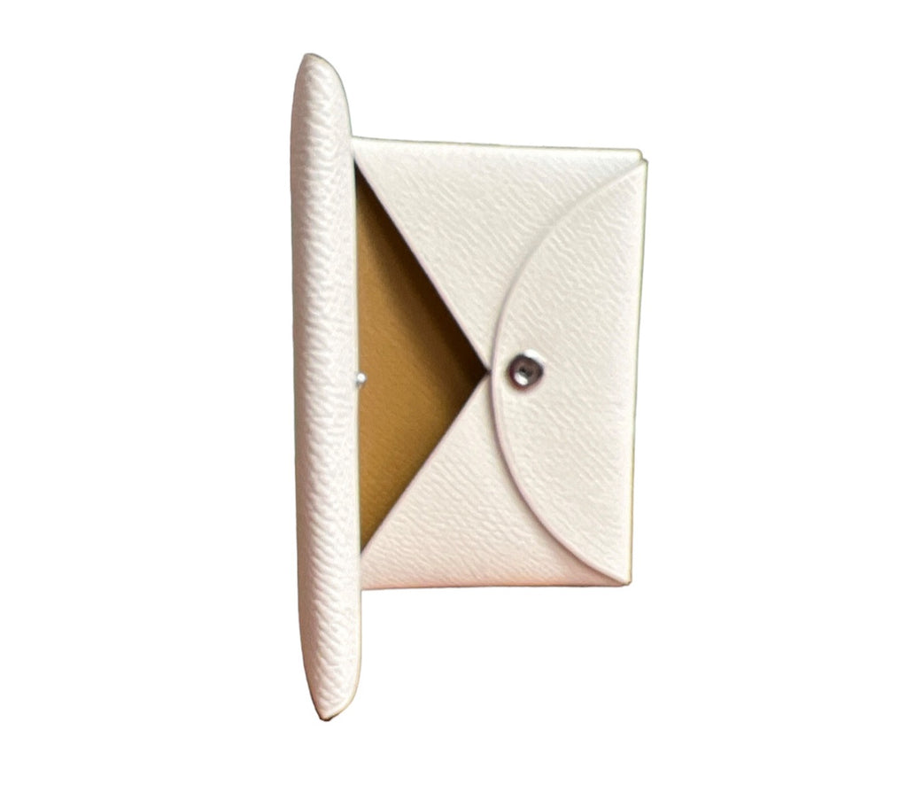 Hermes Calvi Verso Nata/Sesame Card Holder/Wallet