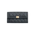 Chanel Black  Boy Long Flap Wallet