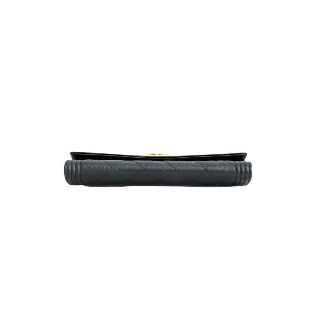 Chanel Black  Boy Long Flap Wallet