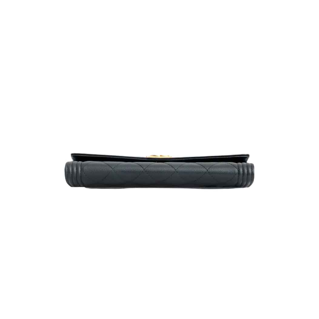 Chanel Black  Boy Long Flap Wallet