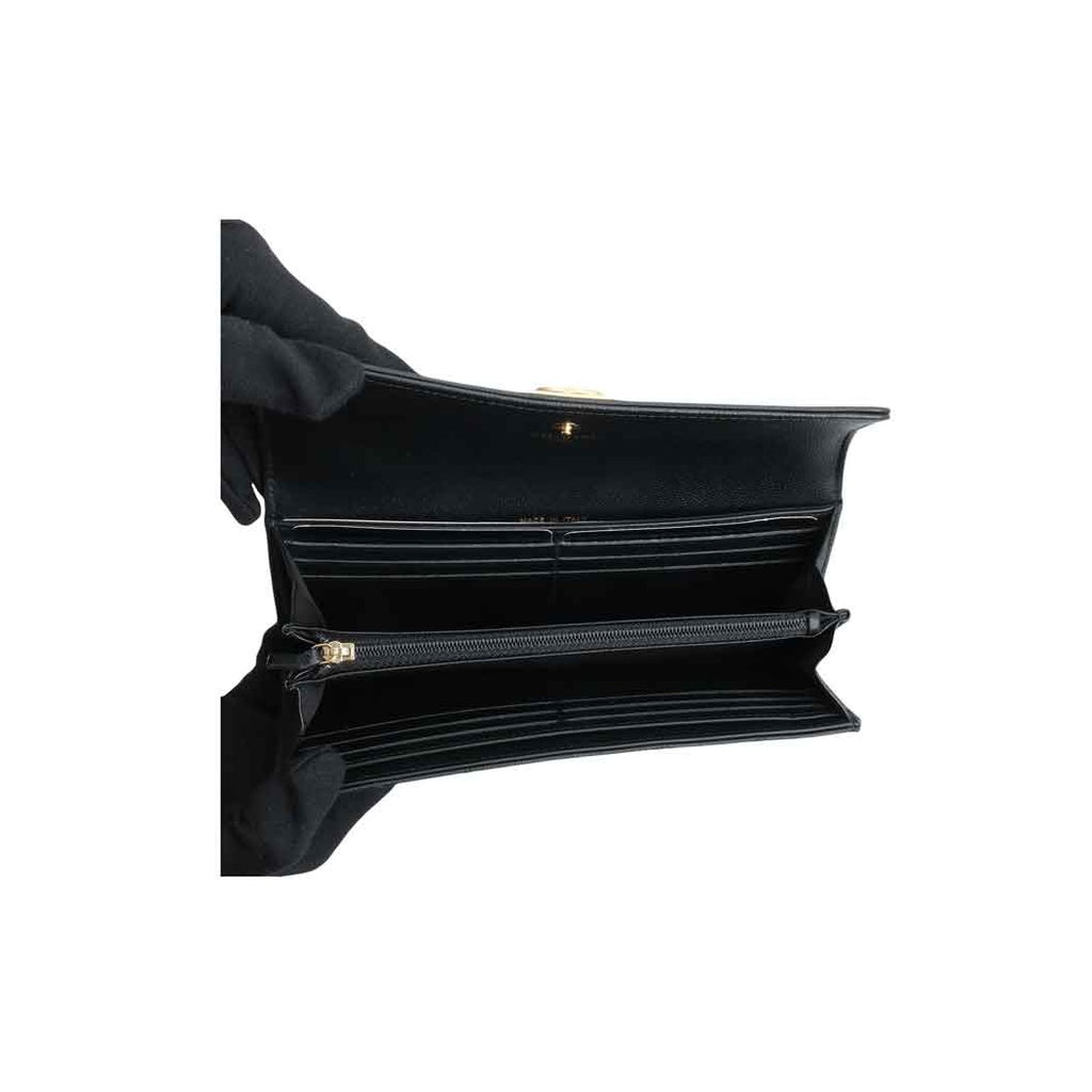 Chanel Black  Boy Long Flap Wallet