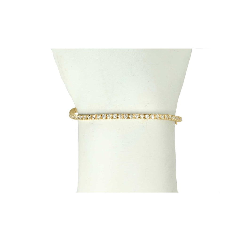 2.05ct Diamond 14k YG Tennis Bracelet
