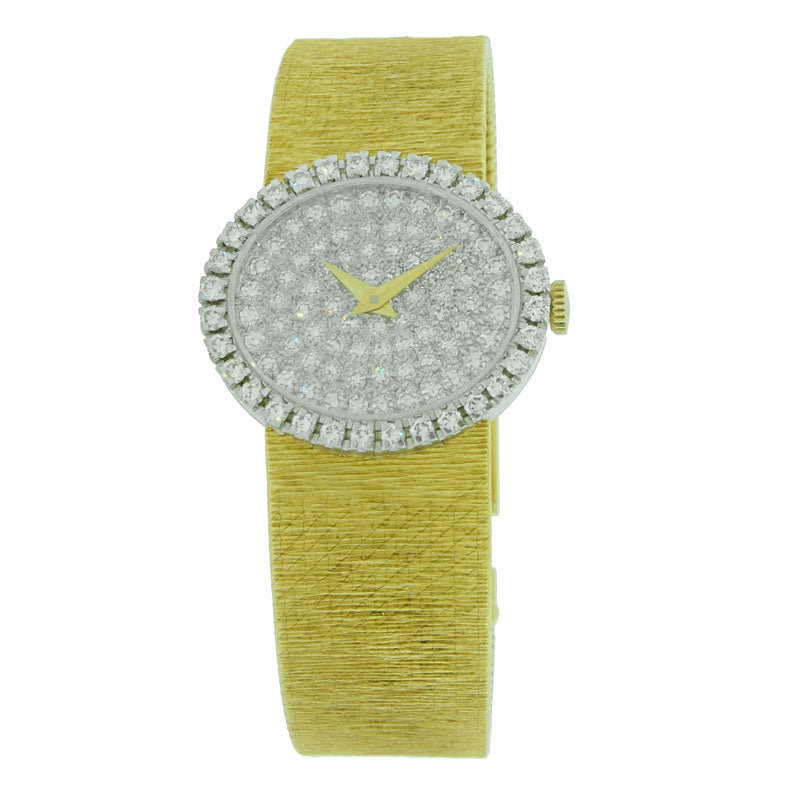 Baume & Mercier 18k Gold and Pave Diamond Wrist Watch