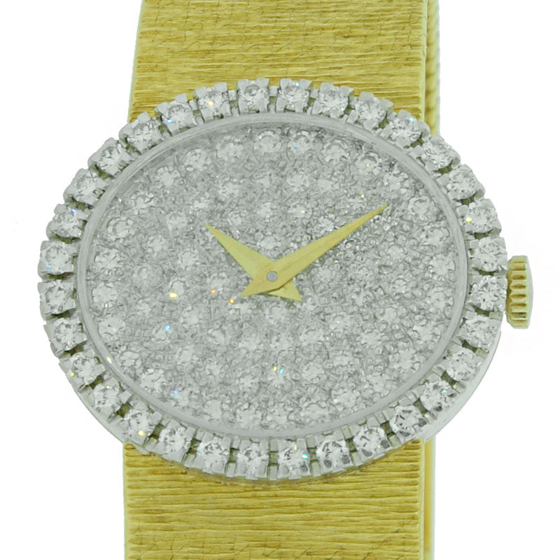 Baume & Mercier 18k Gold and Pave Diamond Wrist Watch