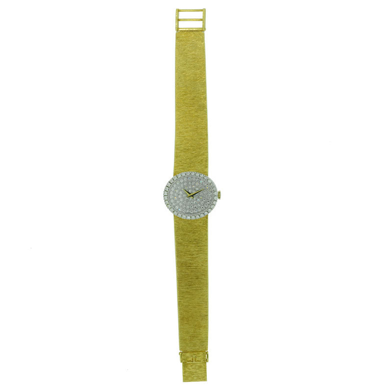 Baume & Mercier 18k Gold and Pave Diamond Wrist Watch