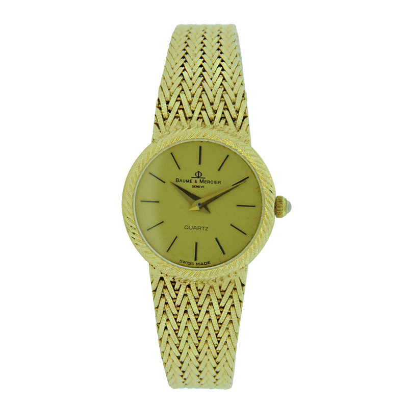 Baume & Mercier 14k Yellow Gold Ladies Wrist Watch