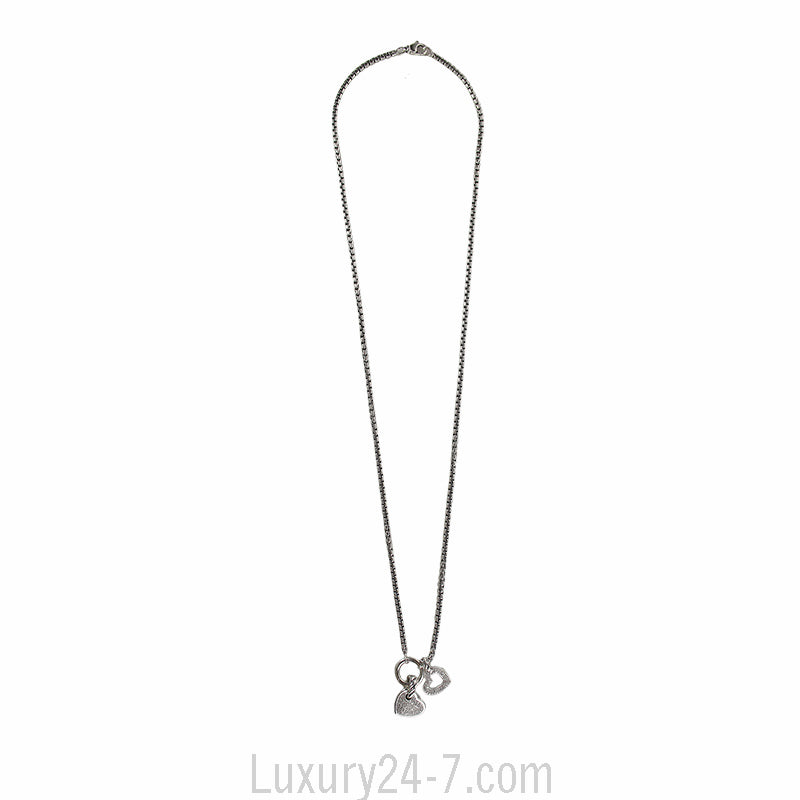 David Yurman Sterling Silver Heart Pendant Necklace