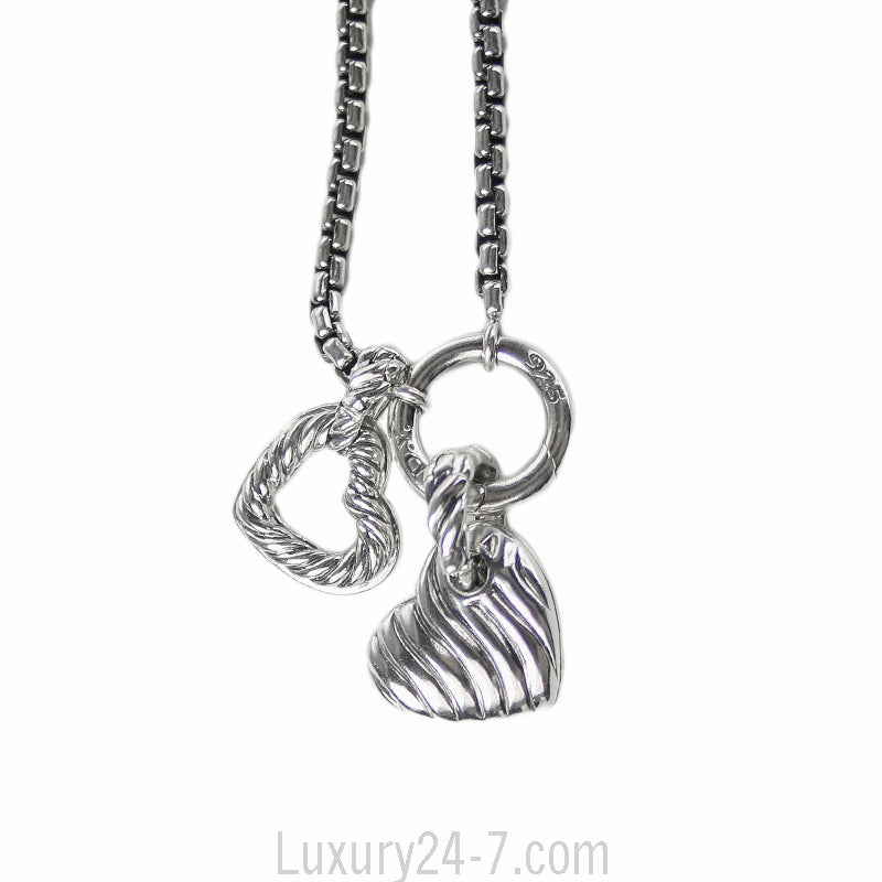 David Yurman Sterling Silver Heart Pendant Necklace