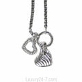 David Yurman Sterling Silver Heart Pendant Necklace