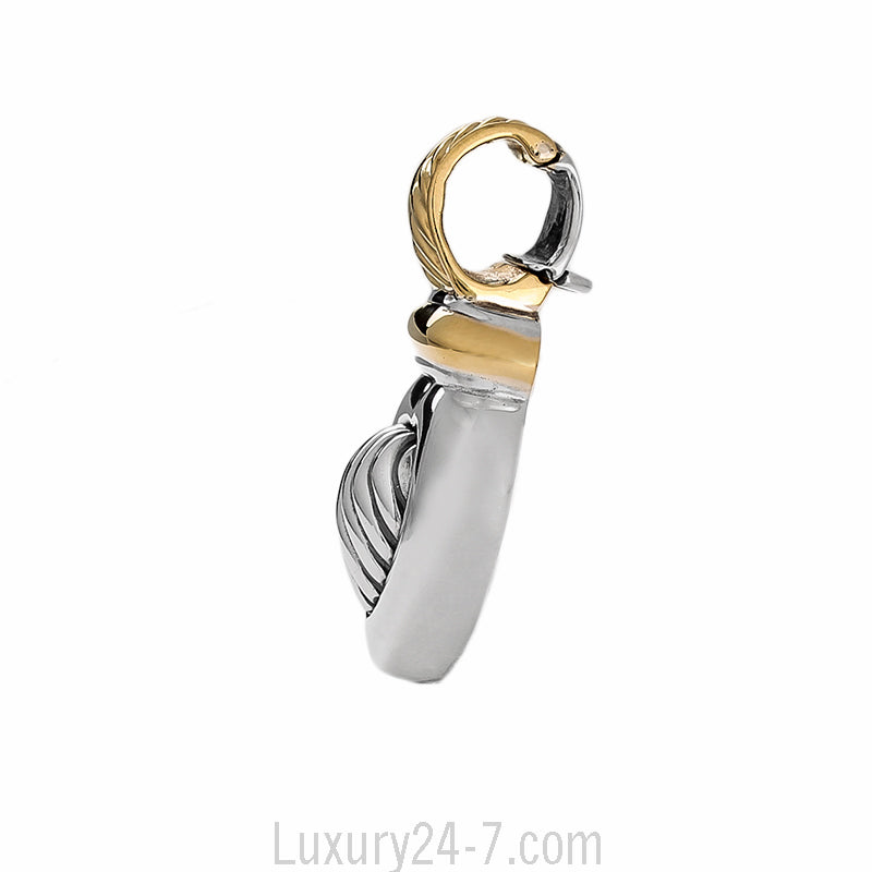 David Yurman 18K Yellow Gold Heart Enhancer Pendent