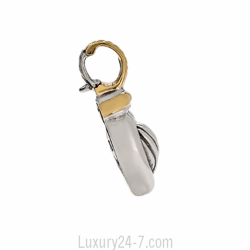 David Yurman 18K Yellow Gold Heart Enhancer Pendent