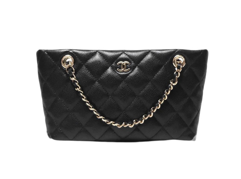 Chanel 25C Black Caviar Mini Tote Bag WSH