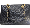 Chanel Black Caviar Grand Shopping Tote WGH