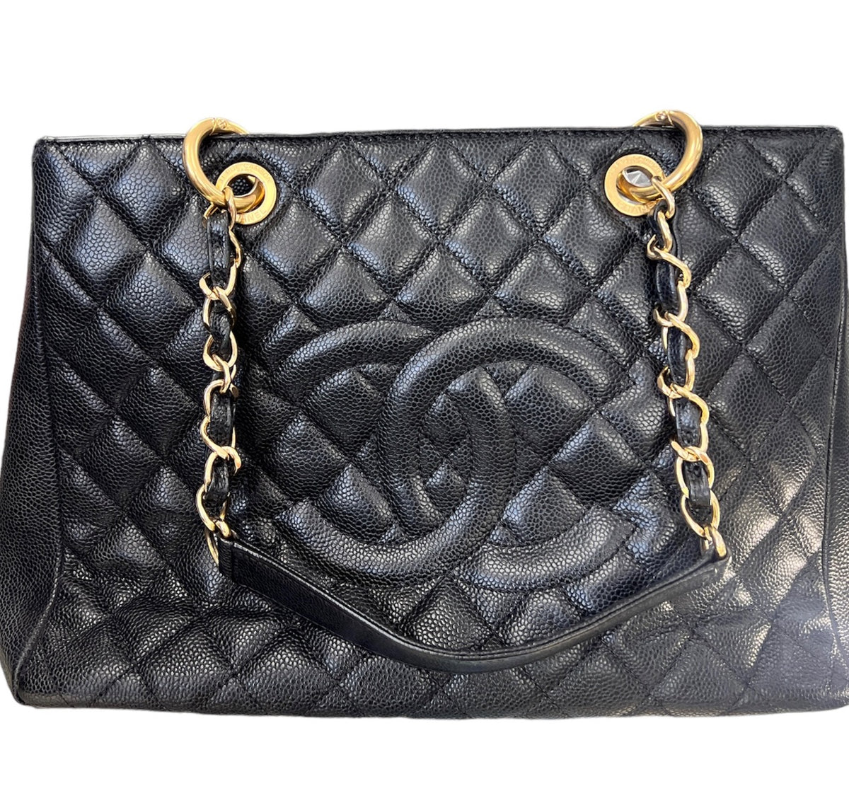 Chanel Black Caviar Grand Shopping Tote WGH