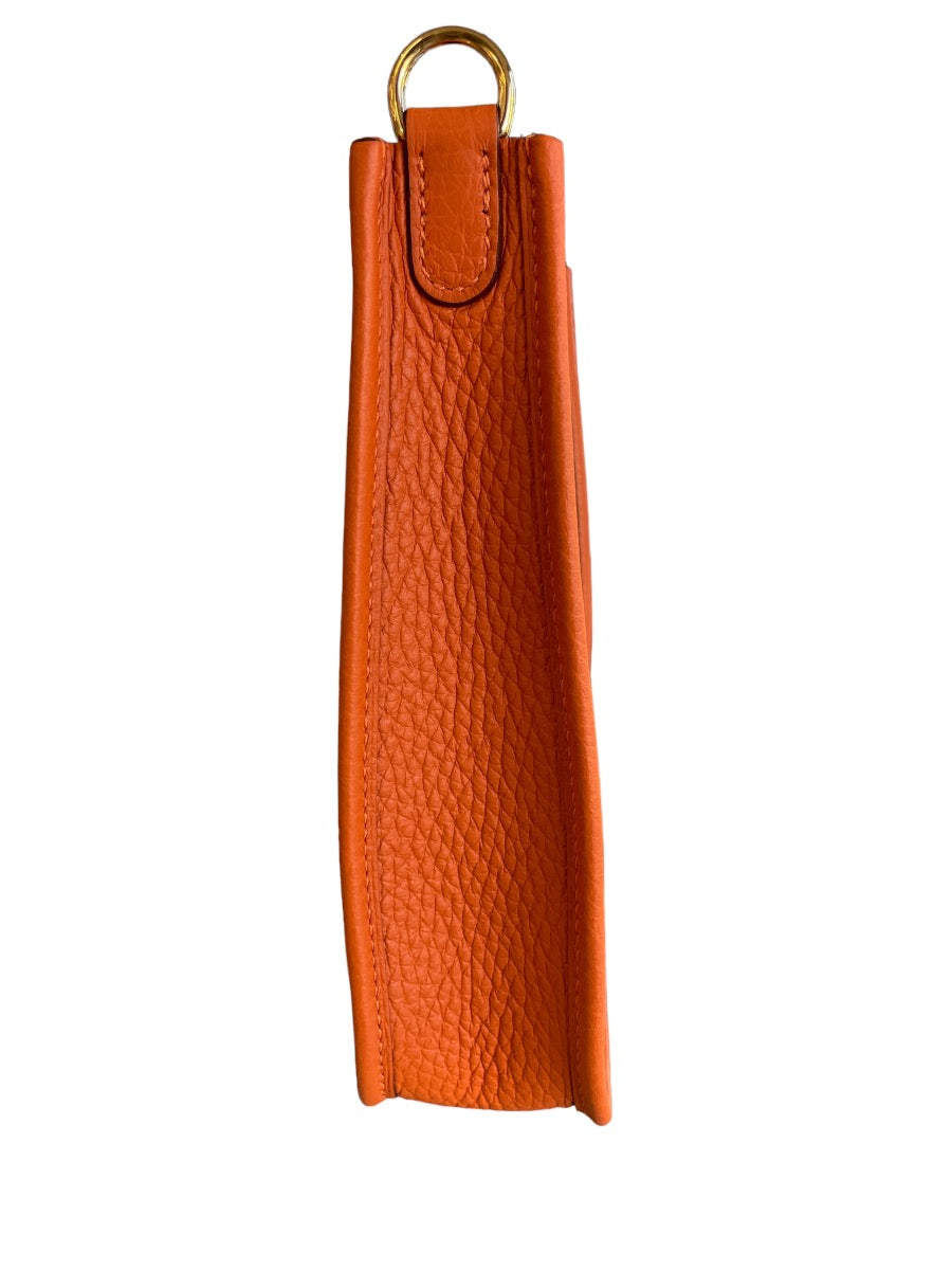 Hermes Orange Clemence Evelyn Mini Bag WGH