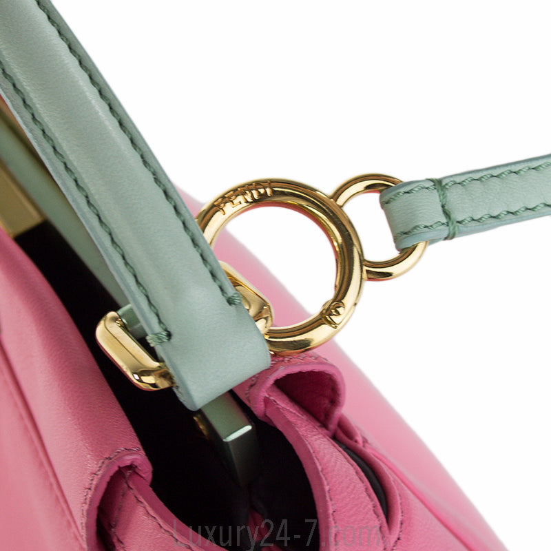 Fendi Two Tone Pink/Blue Mini Peekaboo Satchel Bag