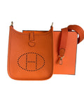 Hermes Orange Clemence Evelyn Mini Bag WGH