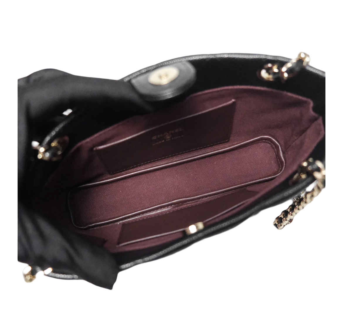 Chanel 25C Black Caviar Mini Tote Bag WSH