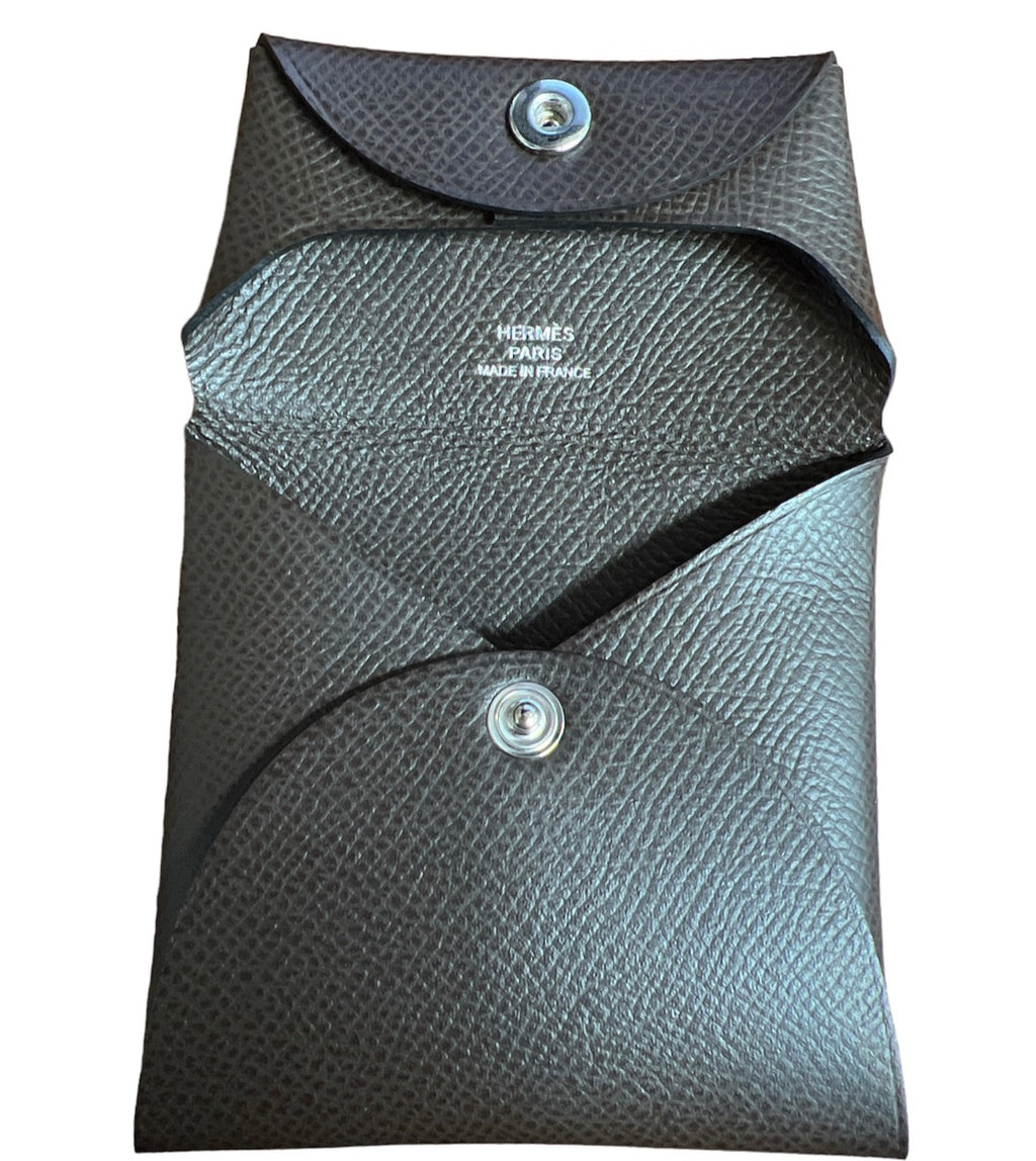 Hermes Chocolate Epsom Bastia Coin Pouch