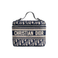 Dior Blue Oblique Embroidery Vanity Case