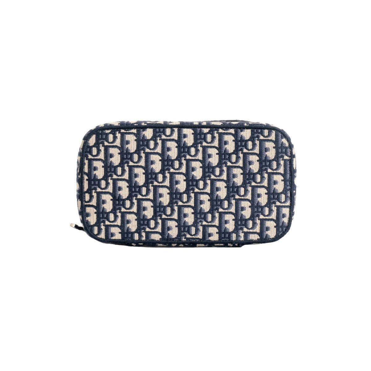 Dior Blue Oblique Embroidery Vanity Case