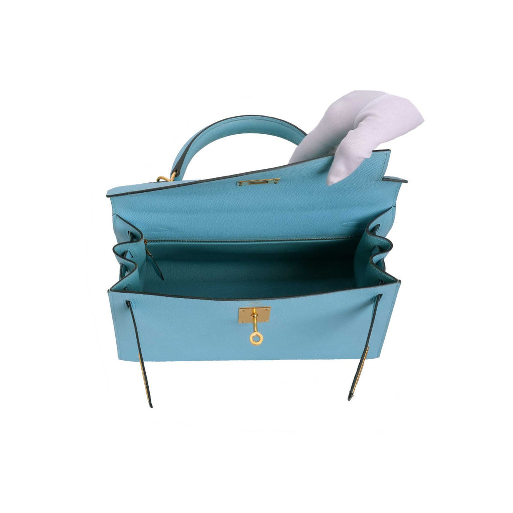Hermès Blue Atoll Epsom Sellier Kelly 28
