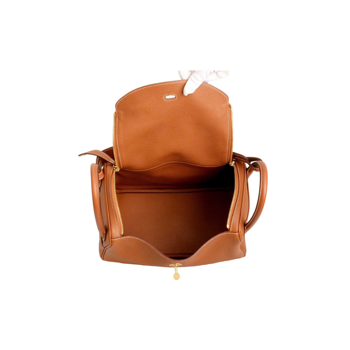 Hermès Gold Clemence Lindy 30