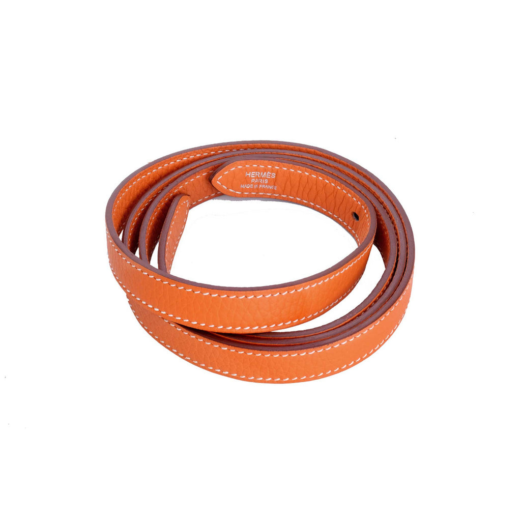 Hermès Orange Clemence Leather Halzan 31