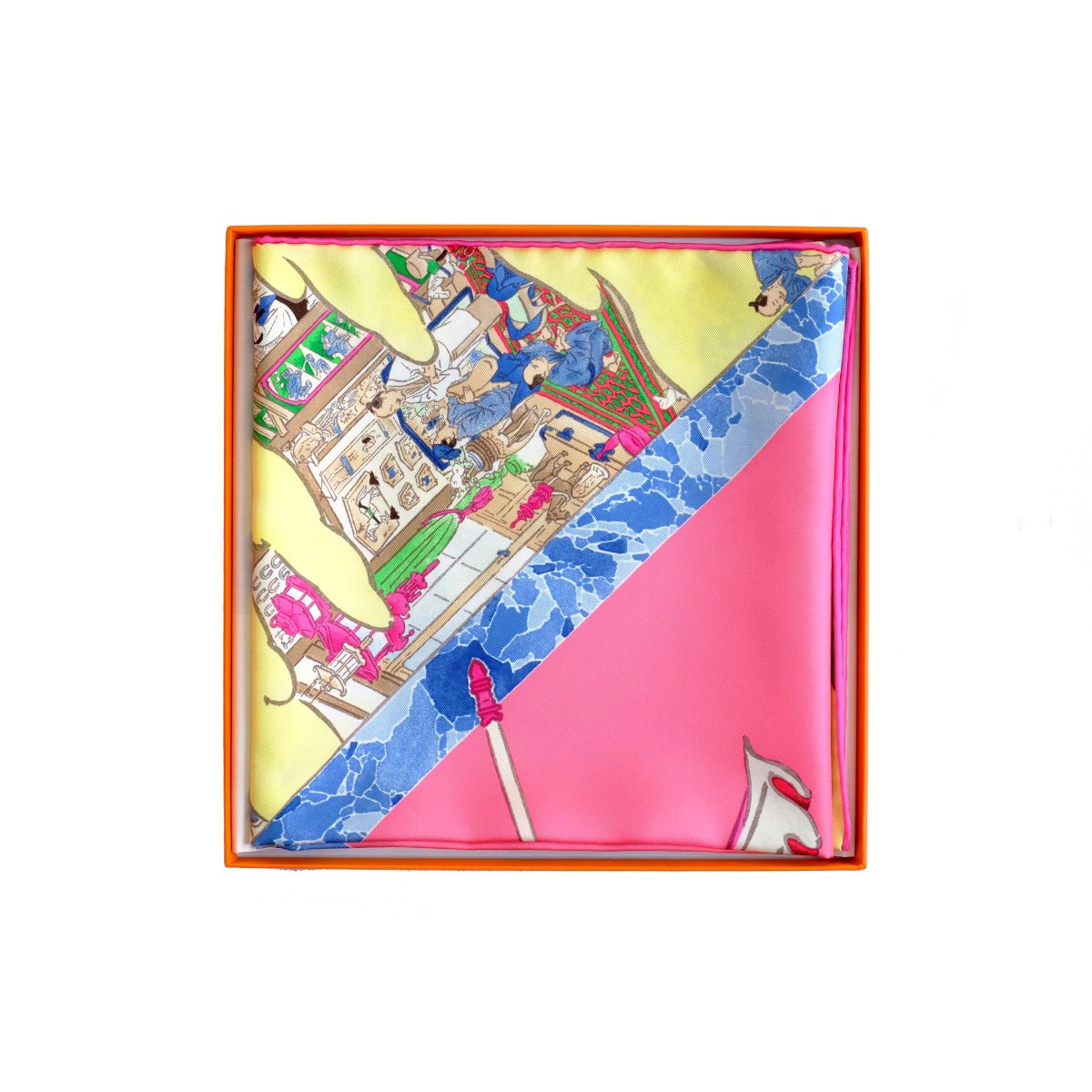 Hermes Carre Twill Les Artisans D scarf
