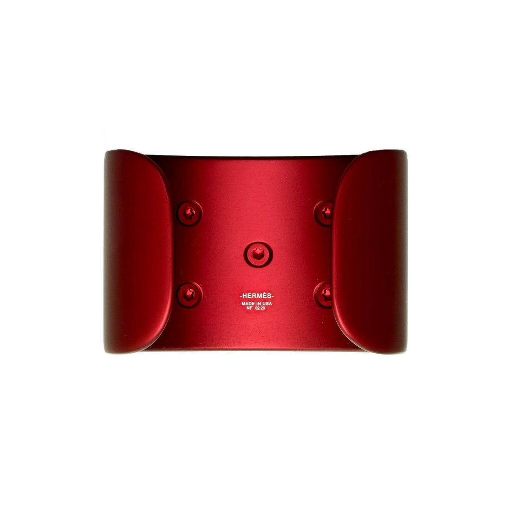 Hermès Rouge H Aluminum Sunset Cuff Bracelet