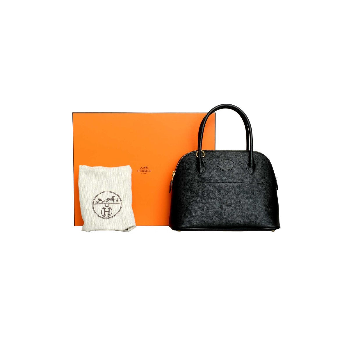 2020 Hermès Black Epsom Bolide 27 GHW