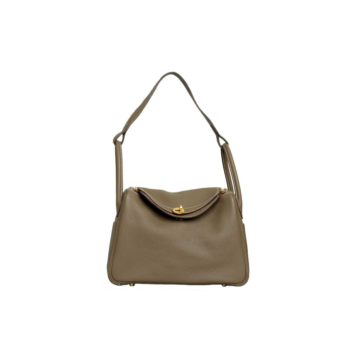 Hermès Etoupe Clemence Lindy 30