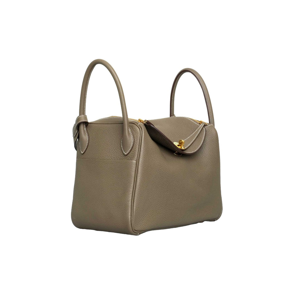 Hermès Etoupe Clemence Lindy 30