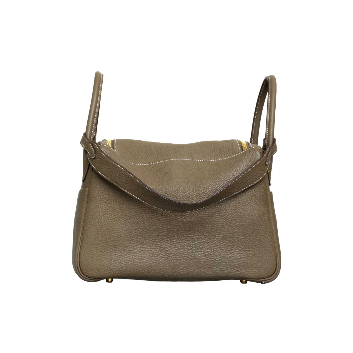 Hermès Etoupe Clemence Lindy 30