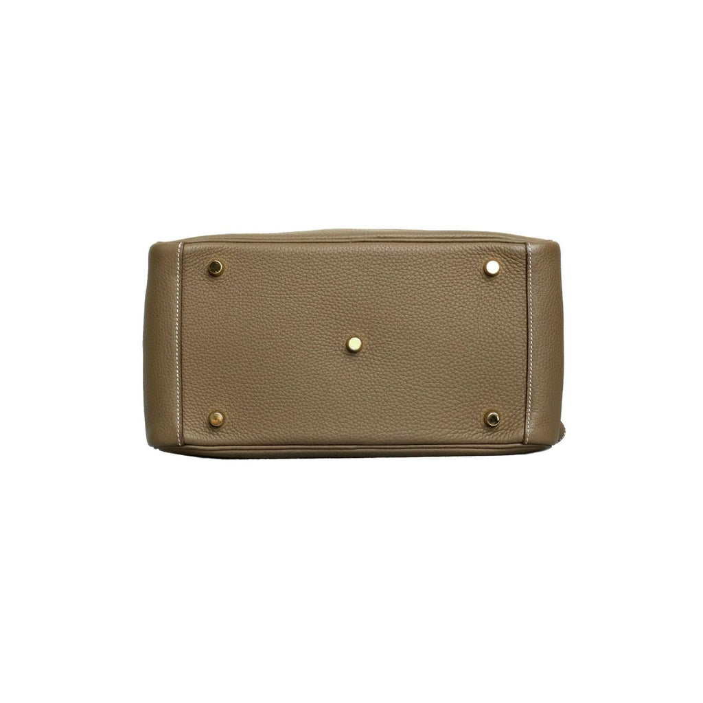 Hermès Etoupe Clemence Lindy 30