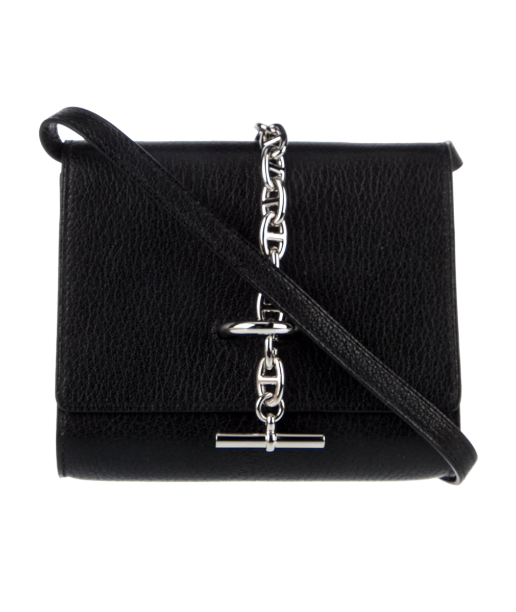 2023 Hermes Chevre Chamkila Chaine d' Ancre Compact Wallet on Strap