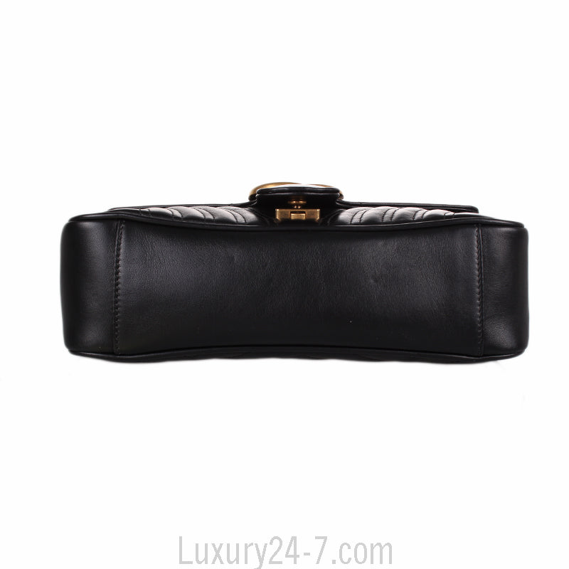 Gucci Black GG Marmont Matelassé Shoulder Bag