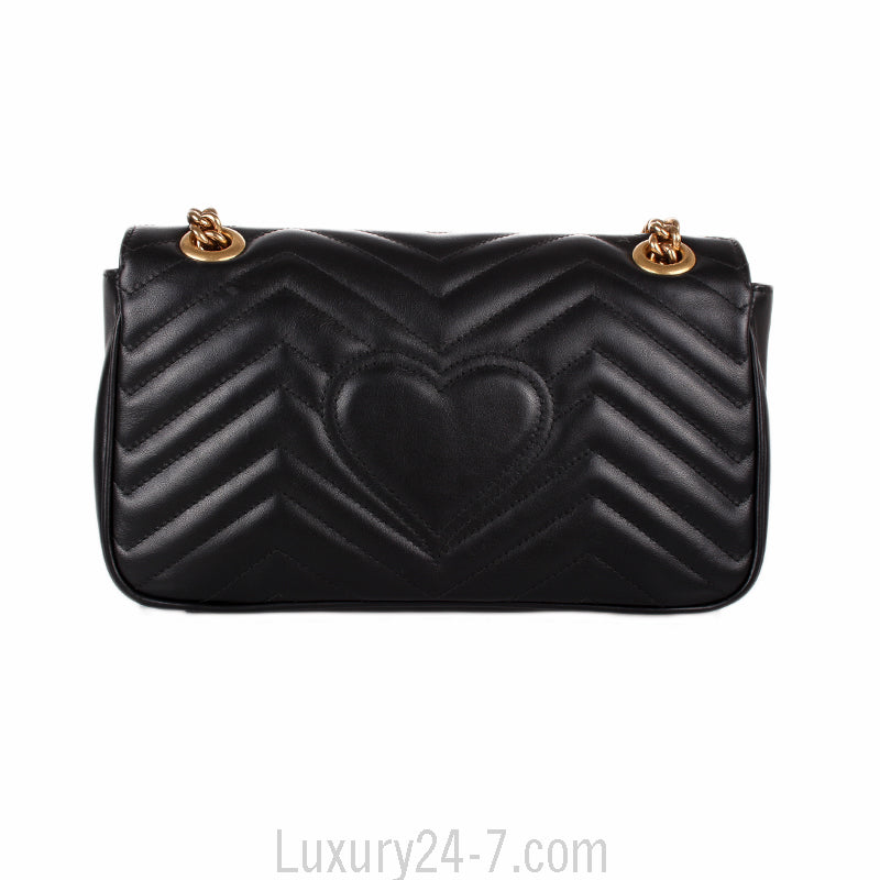 Gucci Black GG Marmont Matelassé Shoulder Bag
