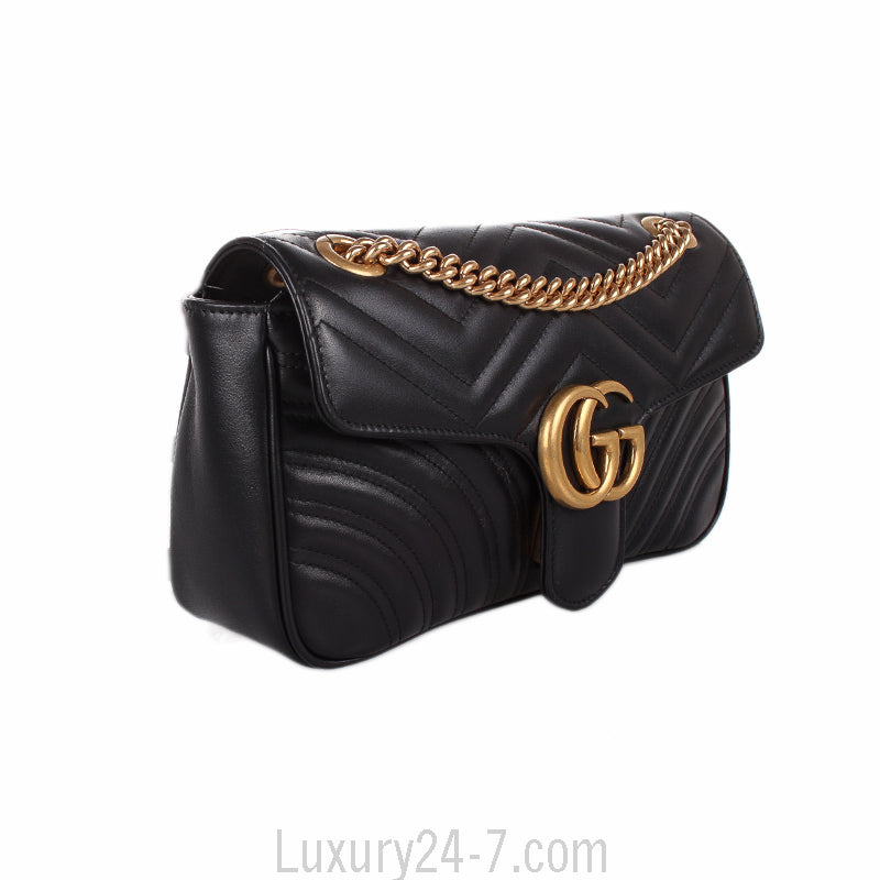Gucci Black GG Marmont Matelassé Shoulder Bag