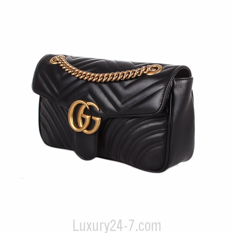 Gucci Black GG Marmont Matelassé Shoulder Bag