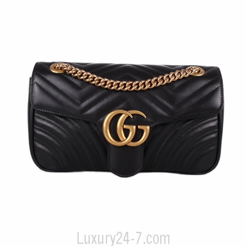 Gucci Black GG Marmont Matelassé Shoulder Bag
