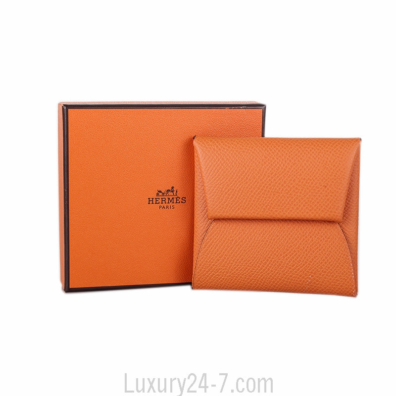 Hermes Orange H Bastia Change Purse