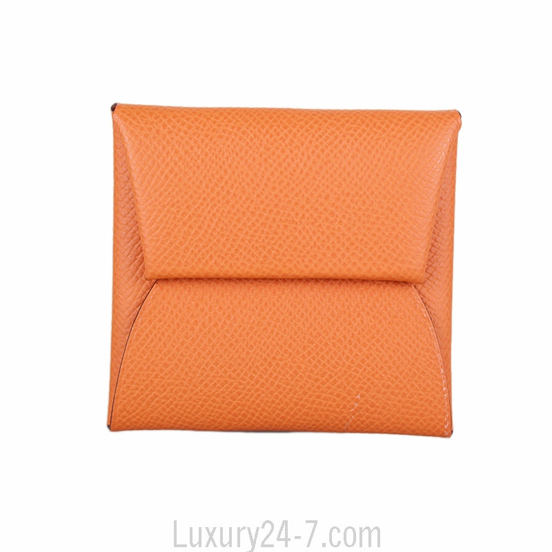 Hermes Orange H Bastia Change Purse