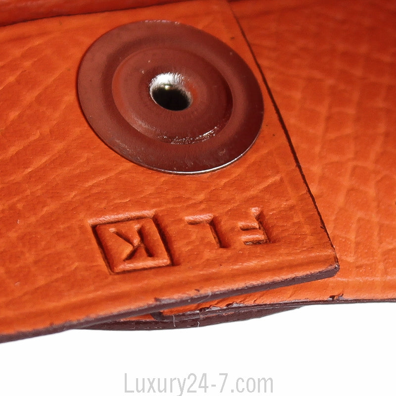 Hermes Orange H Bastia Change Purse