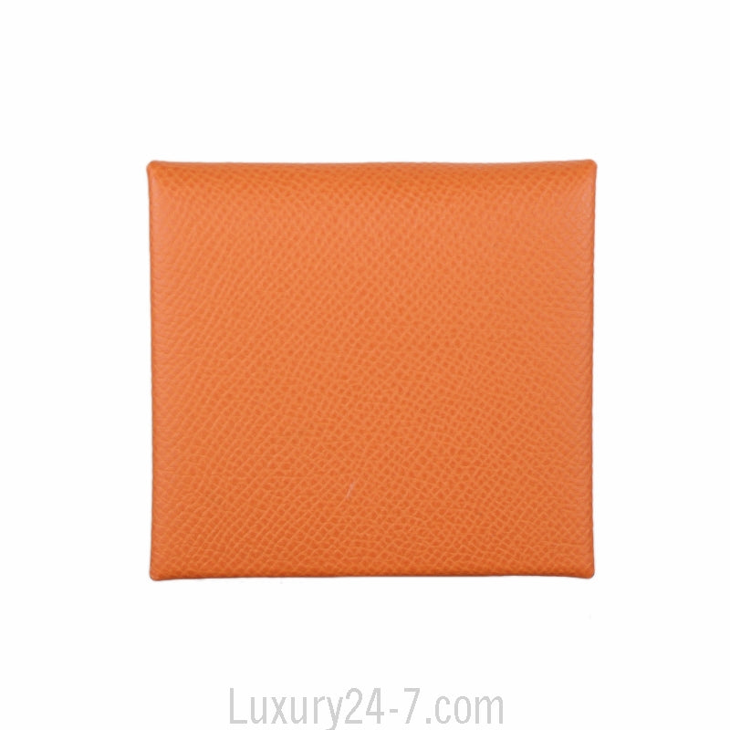 Hermes Orange H Bastia Change Purse