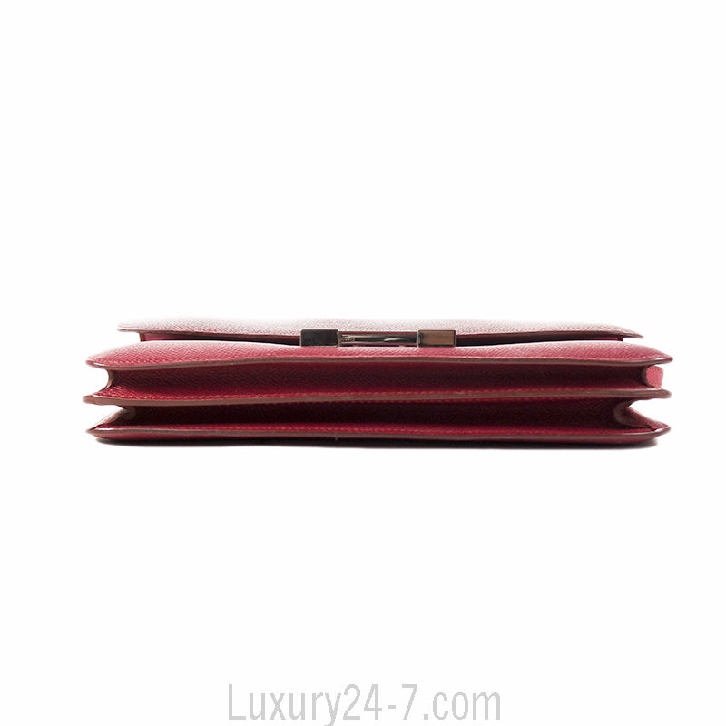 Hermes Epsom Rouge H 25cm Constance Elan Bag